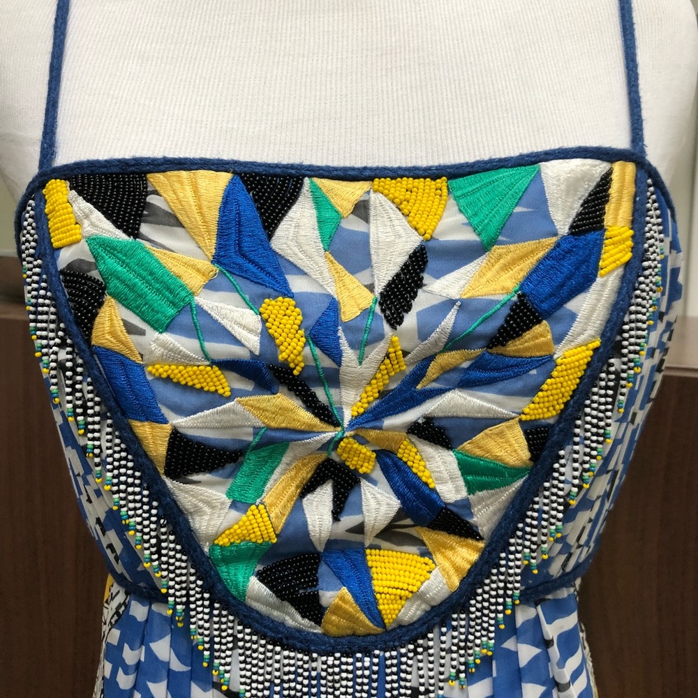 Anthropologie Ranna Gill Beaded Sunburst Maxi
